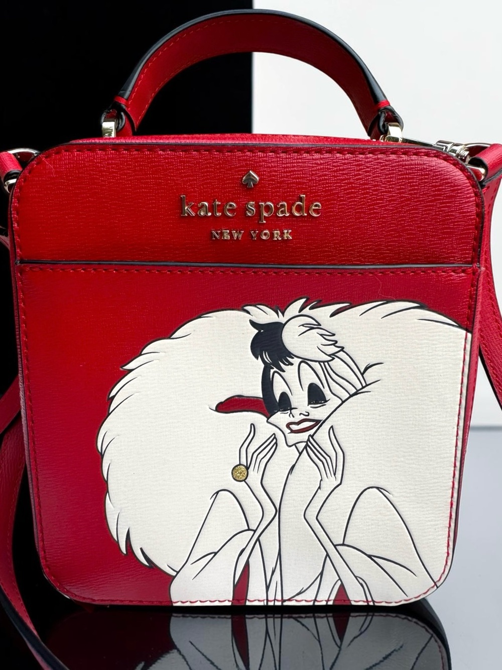 KATE SPADE x DISNEY Vanity Cruella Crossbody Bag. Detachable Strap. NWOT. - Picture 5 of 16